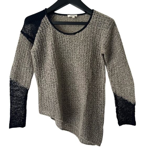 Helmut Lang Flecked Bouclé Pullover size S Black Beige Sweater Knit Asymmetrical - Picture 10 of 10